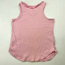 Load image into Gallery viewer, Girls Favourites, pink organic cotton singlet top, GUC, size 5,  