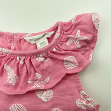 Load image into Gallery viewer, Girls Country Road, pink cotton top, seashells, EUC, size 000,  