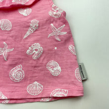 Load image into Gallery viewer, Girls Country Road, pink cotton top, seashells, EUC, size 000,  