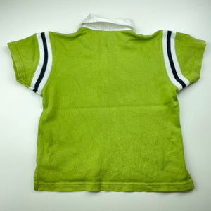 Boys Esprit, green cotton polo shirt top, GUC, size 3,  