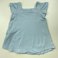 Load image into Gallery viewer, Girls Zara, embroidered blue cotton top, GUC, size 7,  