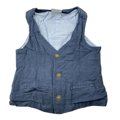 Boys KID, cotton lined linen blend waistcoat / vest, GUC, size 3,  
