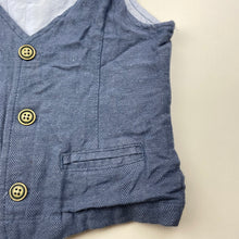 Load image into Gallery viewer, Boys KID, cotton lined linen blend waistcoat / vest, GUC, size 3,  
