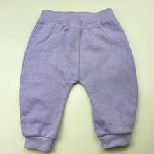 Load image into Gallery viewer, Girls Baby Berry, purple fleece lined pants / bottoms, elasticated, EUC, size 0,  