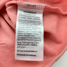 Load image into Gallery viewer, Girls Cotton On, pink cotton long sleeve top, FUC, size 000,  