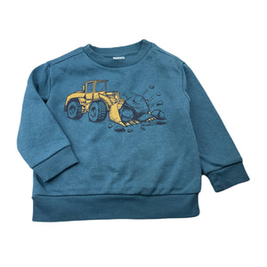 Boys Anko, fleece lined sweater / jumper, digger, GUC, size 2,  