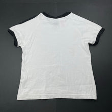 Load image into Gallery viewer, Girls Adidas, white &amp; black cotton t-shirt / top, light marks, FUC, size 6-7,  