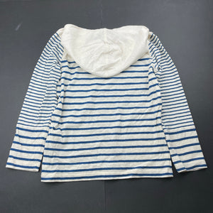 Boys IKKS, striped long sleeve hooded t-shirt / top, FUC, size 6,  