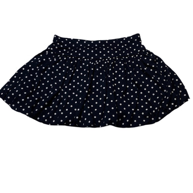 Girls Dymples, navy & white spot bubble skirt, elasticated, EUC, size 1,  