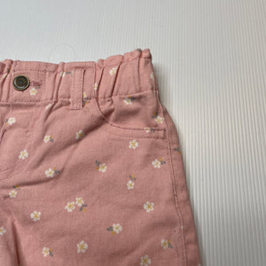 Girls Anko, floral stretch cotton shorts, elasticated, EUC, size 3,  