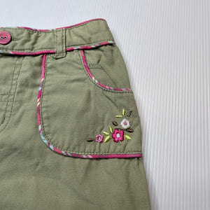 Girls Sprout, embroidered cotton shorts, elasticated, GUC, size 2,  