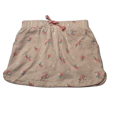 Girls pink, floral skirt, elasticated, built-in shorts, EUC, size 2,  