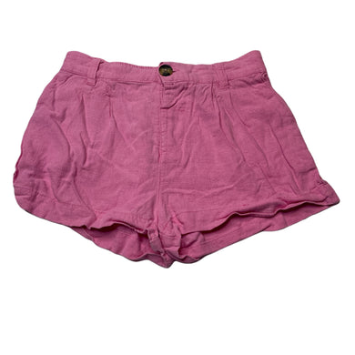 Girls Cotton On, pink viscose / linen shorts, elasticated, GUC, size 6,  