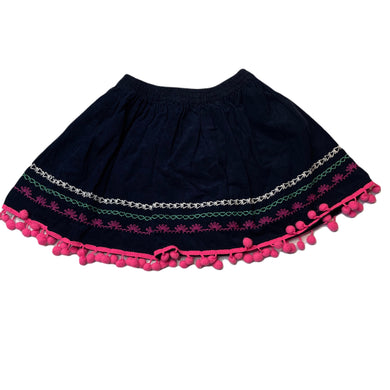 Girls Milkshake, embroidered corduroy cotton skirt, elasticated, L: 29cm, EUC, size 6,  