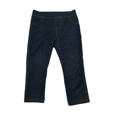 Girls blue, stretchy leggings, Inside leg: 31.5cm, GUC, size 2,  