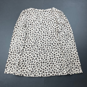 Girls H&M, stretchy leopard print long sleeve top, FUC, size 7-8,  