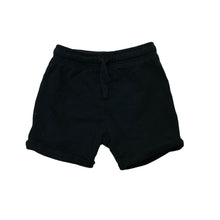 Load image into Gallery viewer, Boys Dymples, black organic cotton shorts, elasticated, GUC, size 1,  