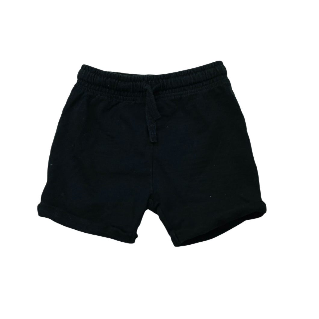 Boys Dymples, black organic cotton shorts, elasticated, GUC, size 1,  