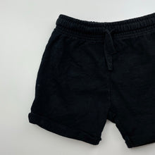 Load image into Gallery viewer, Boys Dymples, black organic cotton shorts, elasticated, GUC, size 1,  