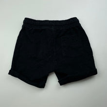 Load image into Gallery viewer, Boys Dymples, black organic cotton shorts, elasticated, GUC, size 1,  