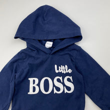 Load image into Gallery viewer, Boys blue, hooded bodysuit / romper, GUC, size 0,  