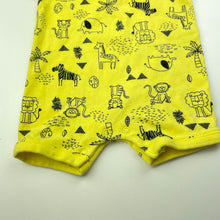 Load image into Gallery viewer, unisex Dymples, yellow cotton romper, EUC, size 000,  