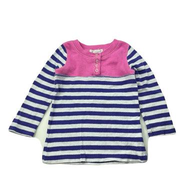 Girls Cotton On, striped cotton long sleeve top, FUC, size 1,  