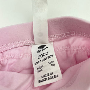 Girls Dymples, pink ruffle leggings / bottoms, EUC, size 0000,  