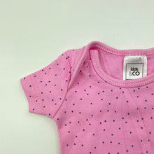 Load image into Gallery viewer, Girls Kids &amp; Co, pink cotton bodysuit / romper, EUC, size 0000,  