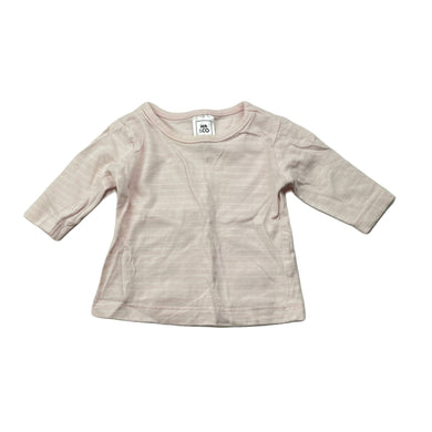 Girls Kids & Co, pink stripe cotton top, GUC, size 0000,  