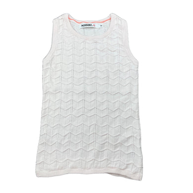 Girls MISSONI, pale pink knitted cotton vest / sweater, EUC, size 6,  
