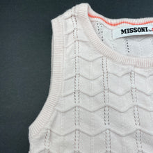 Load image into Gallery viewer, Girls MISSONI, pale pink knitted cotton vest / sweater, EUC, size 6,  