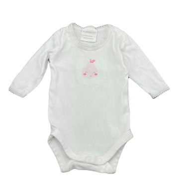 Girls Marquise, embroidered cotton bodysuit / romper, GUC, size 0000,  