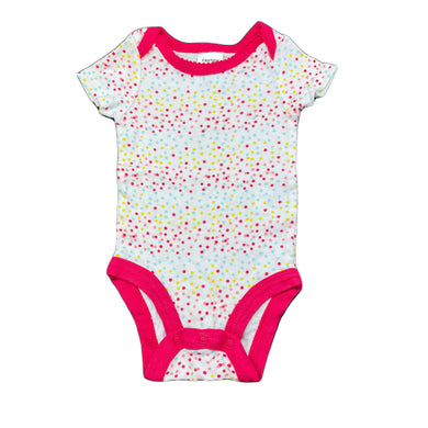 Girls Babies R Us, spotted cotton bodysuit / romper, EUC, size 0000,  