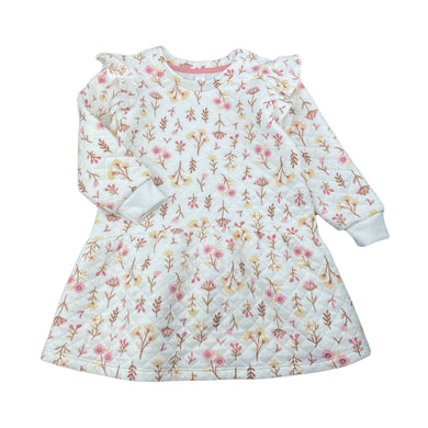Girls Dymples, lightly quilted floral dress, FUC, size 2, L: 46cm