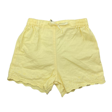 Girls Mothercare, embroidered lightweight cotton shorts, elasticated, GUC, size 0,  