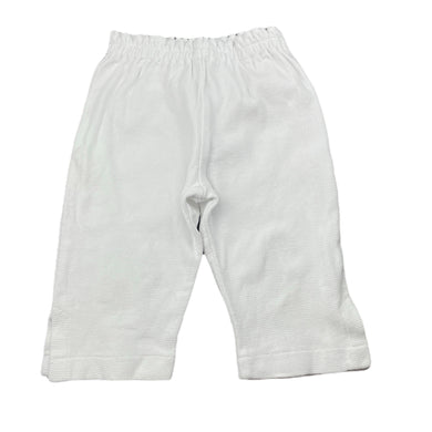Girls HOPSCOTCH, white cotton cropped pants, elasticated, Inside leg: 22cm, GUC, size 6,  