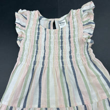 Load image into Gallery viewer, Girls Anko, striped viscose/cotton/linen dress, FUC, size 3, L: 48cm