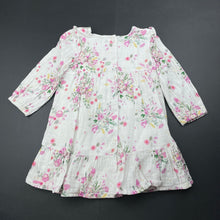 Load image into Gallery viewer, Girls Bebe by Minihaha, lined lightweight floral cotton dress, light marks, FUC, size 1, L: 43cm