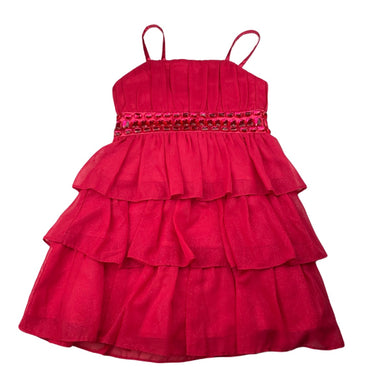 Girls Friends by Jesse, lined red tulle party dress, GUC, size 7, L: 62cm