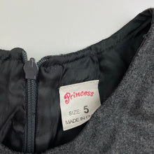 Load image into Gallery viewer, Girls Princess, embroidered Belle lined checked dress , EUC, size 5, L: 64cm