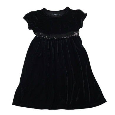 Girls George, black velvet & sequin party / formal dress, EUC, size 6, L: 57cm
