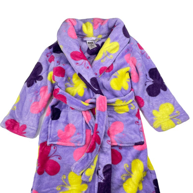 Girls Neon, soft fleece dressing gown / bath robe, L: 61cm, GUC, size 3,  