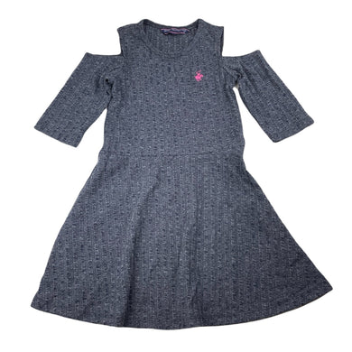 Girls BEVERLY HILLS POLO CLUB, embroidered lightweight open-shoulder dress, armpit to armpit: 30cm, EUC, size 5, L: 60cm