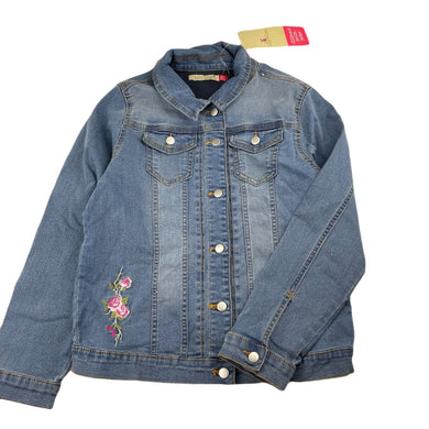 Girls Lily & Dan, embroidered lightweight stretch denim jacket, NEW, size 10,  