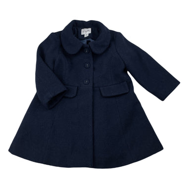 Girls Origami, navy wool blend jacket / coat, L: 44cm, FUC, size 1,  