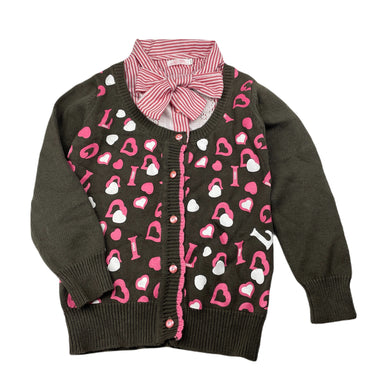 Girls IDOLL, all-in-one cotton sweater / top, EUC, size 6,  