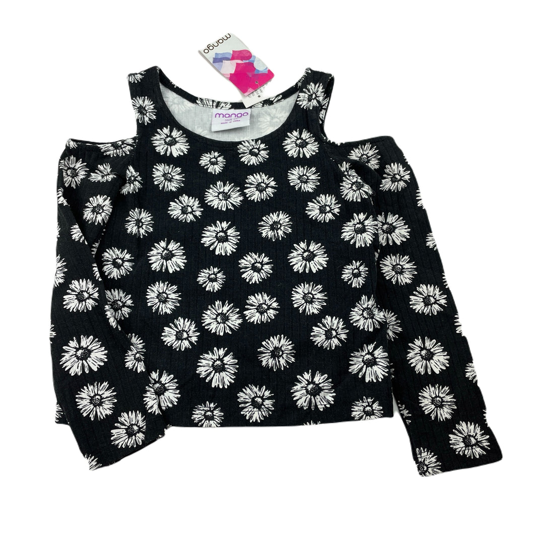 Girls Mango, floral open-shoulder long sleeve top, NEW, size 10,  
