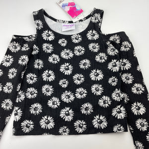 Girls Mango, floral open-shoulder long sleeve top, NEW, size 10,  