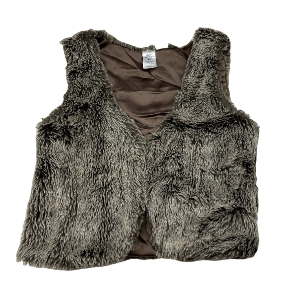 Girls Miss Understood, faux fur vest / jacket, single hook fasten, FUC, size 10,  